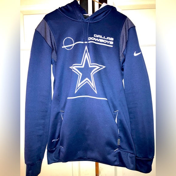 NIKE SMALL DALLAS COWBOYS HOODIE DRI-FIT ONFIELD APPAREL - Picture 1 of 8